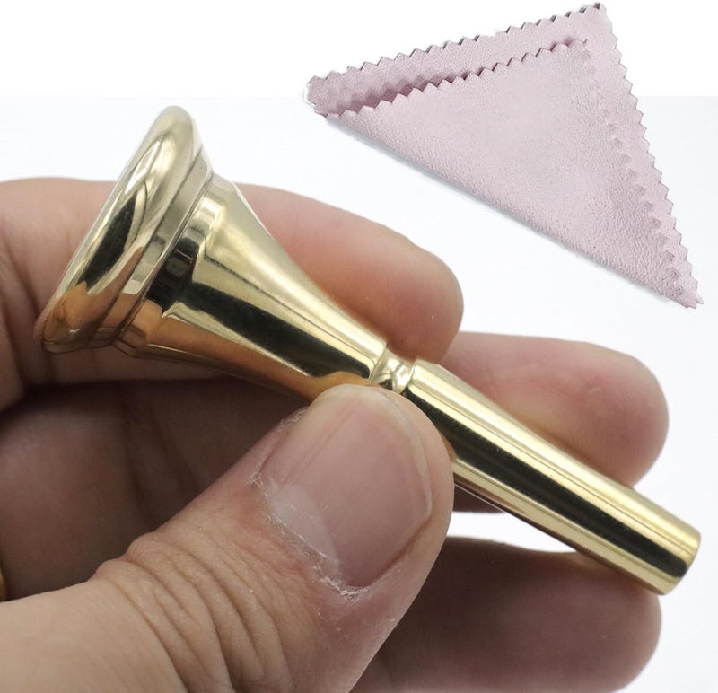 Cheerock 1Pack French Horn Mouthpiece, Standard Size French Horn Replacement Accessory, Compatible with Most French Horns (Gold) - Image 5